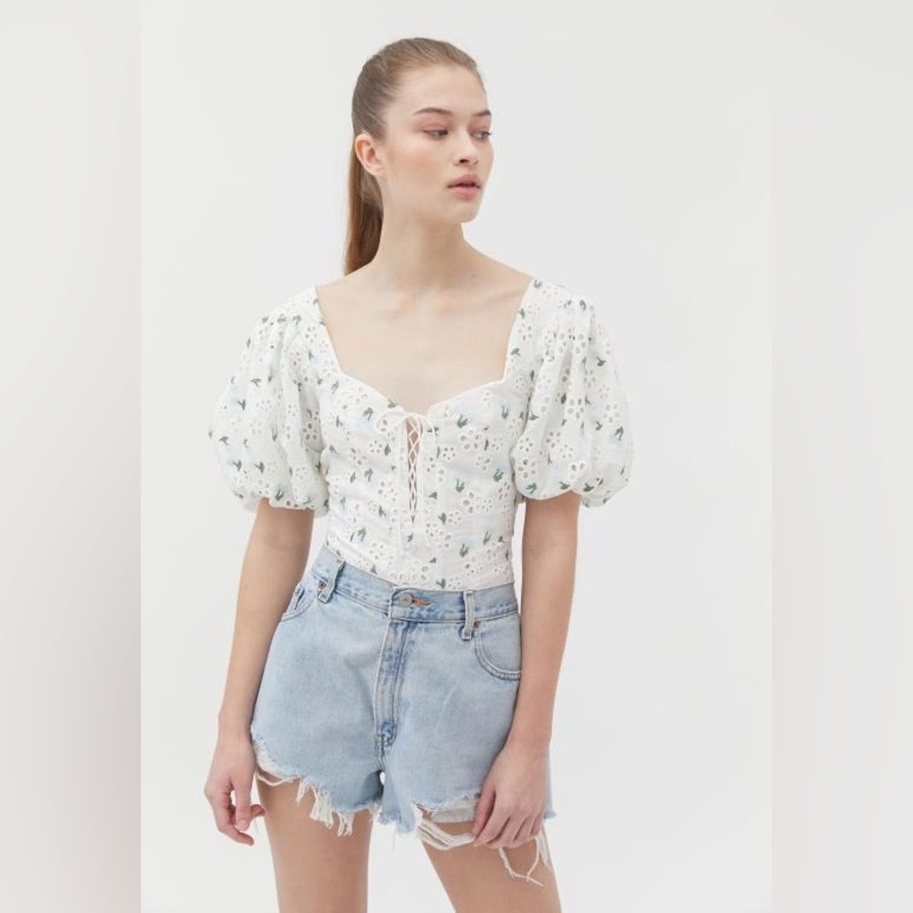 For Love and Lemons Wild Cherry Bodysuit